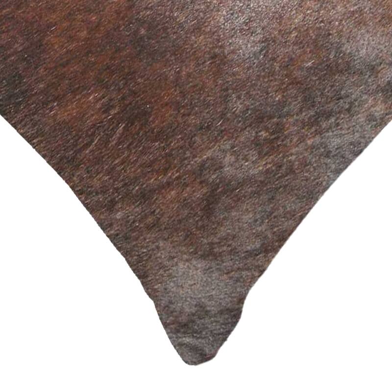 12" X 20" Brown Cowhide Throw Pillow