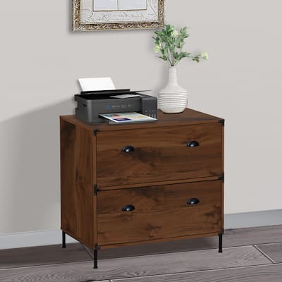 Saint Birch Bombay Walnut 2-drawer Lateral Filing Cabinet