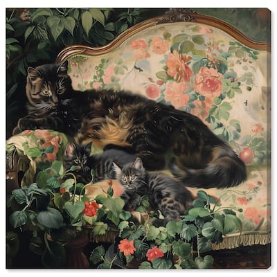 Lounging Cats II Canvas by Art Remedy, Gallery Wrapped