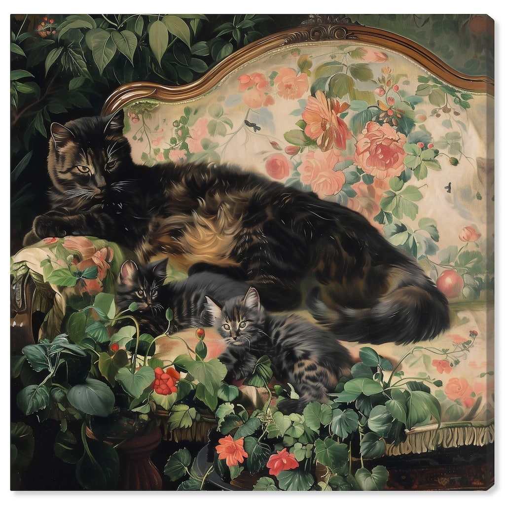 Lounging Cats II Canvas by Art Remedy, Gallery Wrapped