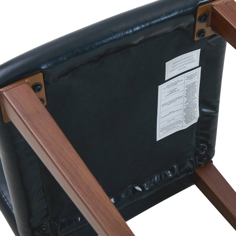 Roomfitters PU Dining Chairs with Black Legs, Simple and Comfortable Upholstered Set of 4 for Kitchen or Living