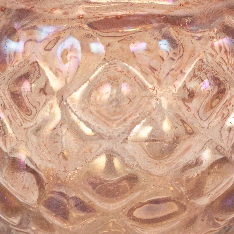Debossed Reclaimed Glass Vases, Set of 4