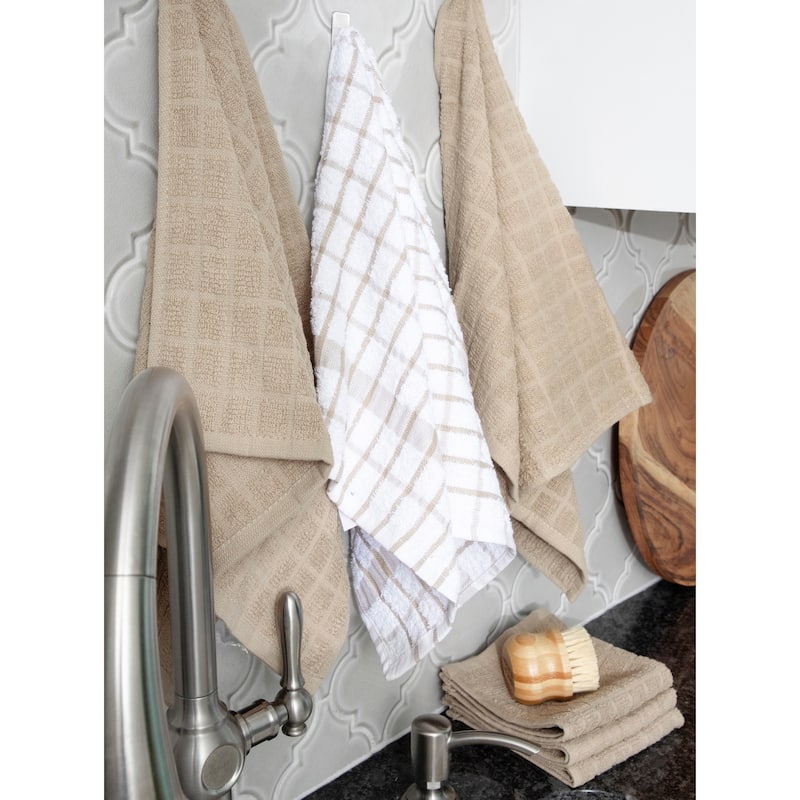 RITZ Cotton Kitchen Towels and Dish Cloths (Set of 3 Towels/ 3 Cloths)