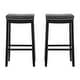 preview thumbnail 5 of 19, Linon Willamette Backless Barstool with Faux Leather Seat (Set of 2)