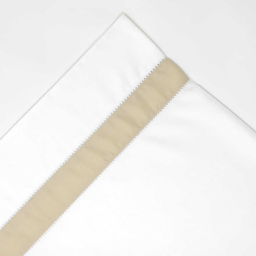 Pointehaven 525 Thread Count 100% Long Staple Cotton Bordered Hem Sateen Pillow Cases Pair