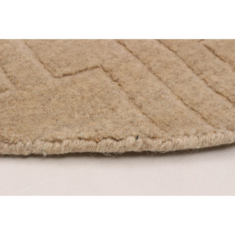 Kashkuli Gabbeh Tan Rug 5'4" x 5'4" - 5'4 x 5'4
