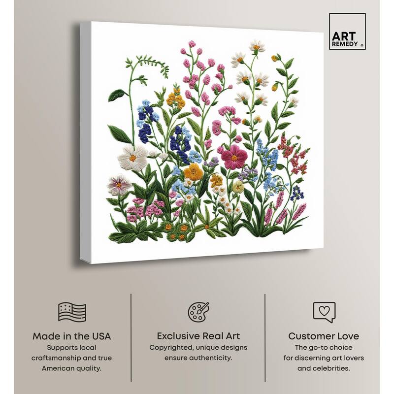 Wildflower Patch I Canvas by Art Remedy, Gallery Wrapped