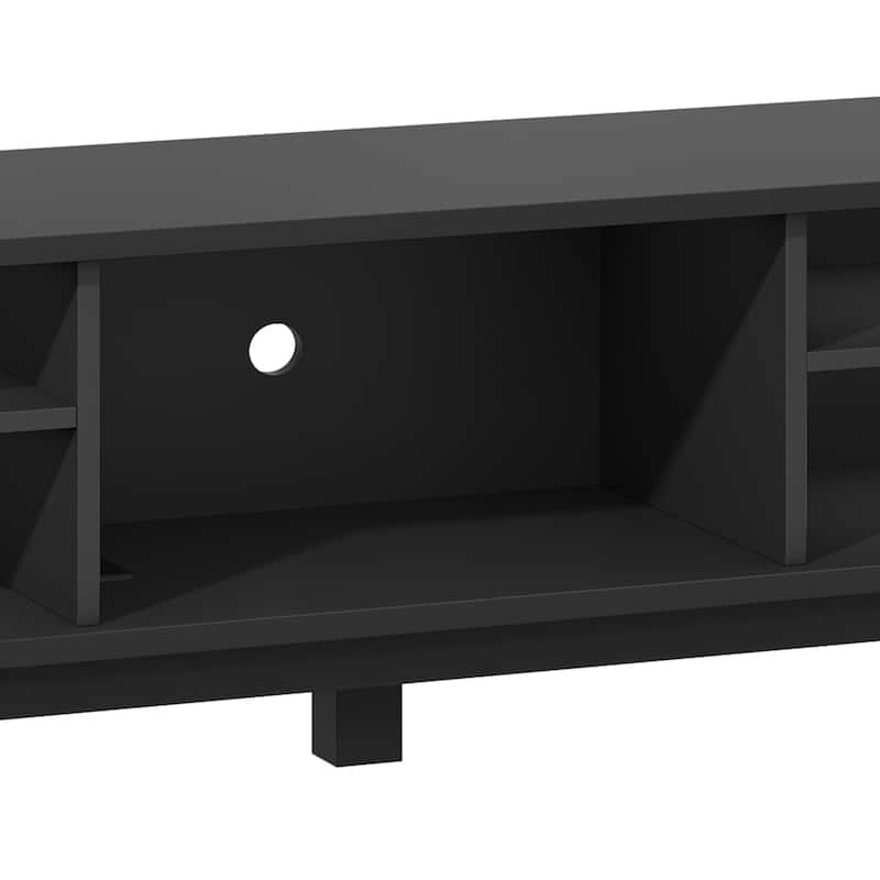 Moasis 59"W Fluted TV Stands for TVs up to 65 Inches, Entertainment Center with Power Outlets