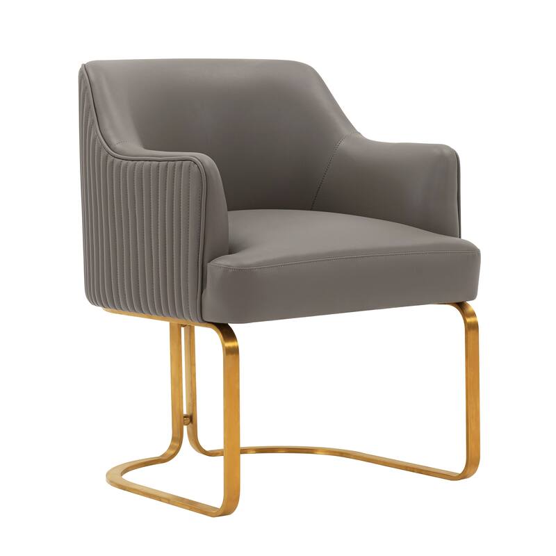 Manhattan Comfort Modern Edra Leatherette Dining Armchair