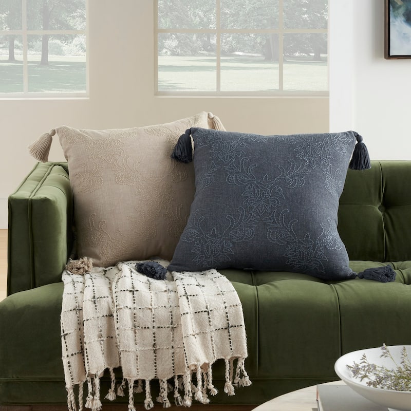 Mina Victory Cover Floral Throw Pillow