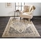 preview thumbnail 2 of 6, Huron Modern Abstract Rug, Charcoal/Natural Tan, Area Rug
