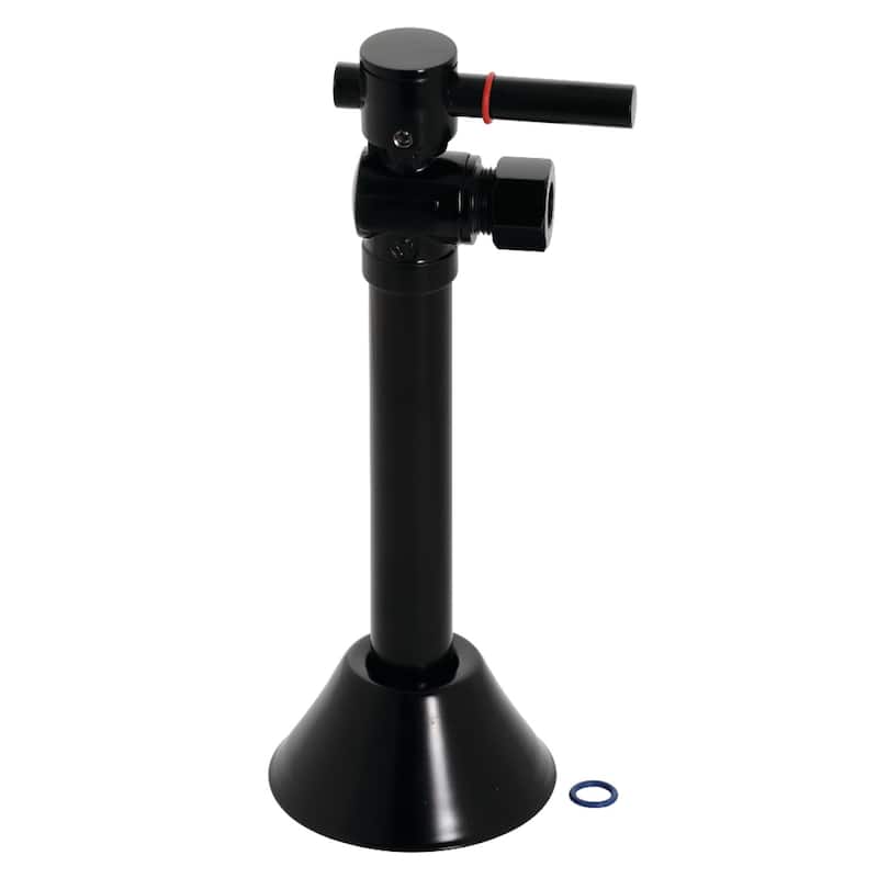 Kingston Brass Vintage 1/2" Sweat x 3/8" OD Comp Angle Shut-Off Valve with 5" Extension - Matte Black