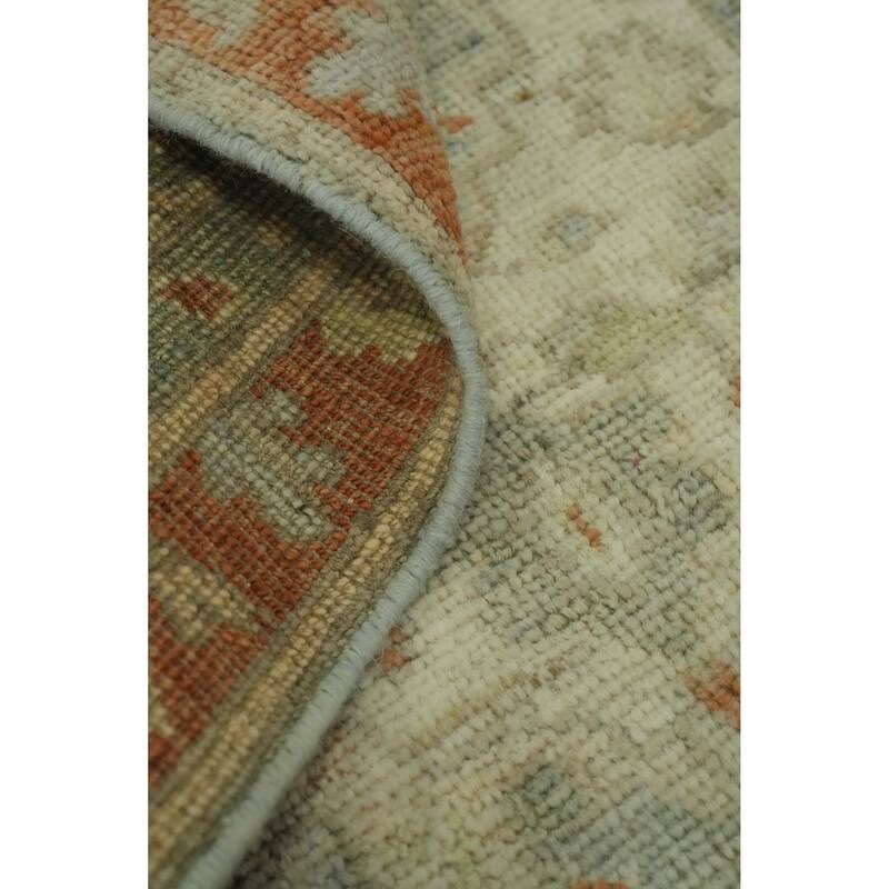 Vegetable Dye Oushak Turkish Accent Rug, Medallion Geometric Carpet - 3' 1'' X 2' 0''