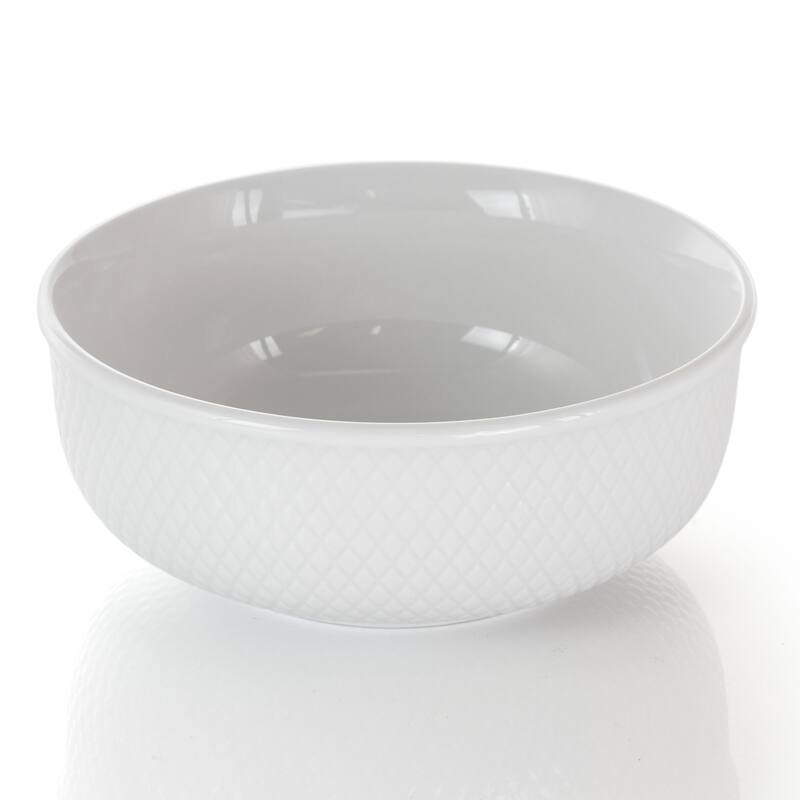 Diamond Edge Round Dinnerware 18 Piece Set in Daisy