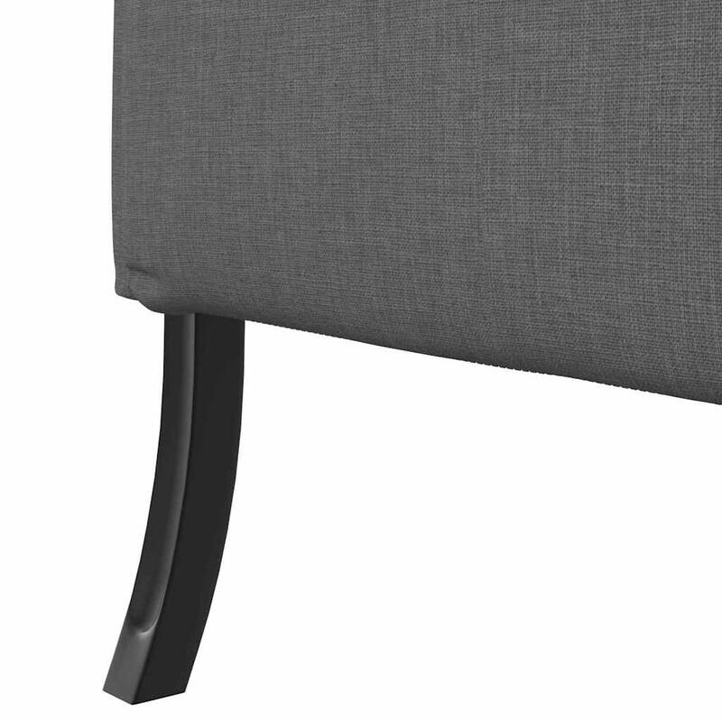 vidaXL Highback Sofa Dark gray 109 x 56 x 121 cm fabric - 42.9 x 22.0 x 47.6 inch