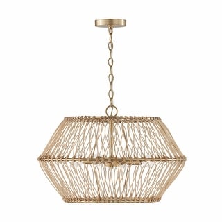Wren 4-light Matte Brass Pendant