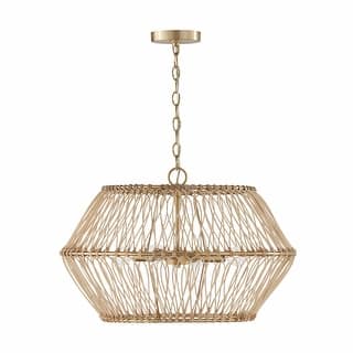 Wren 4-light Matte Brass Pendant