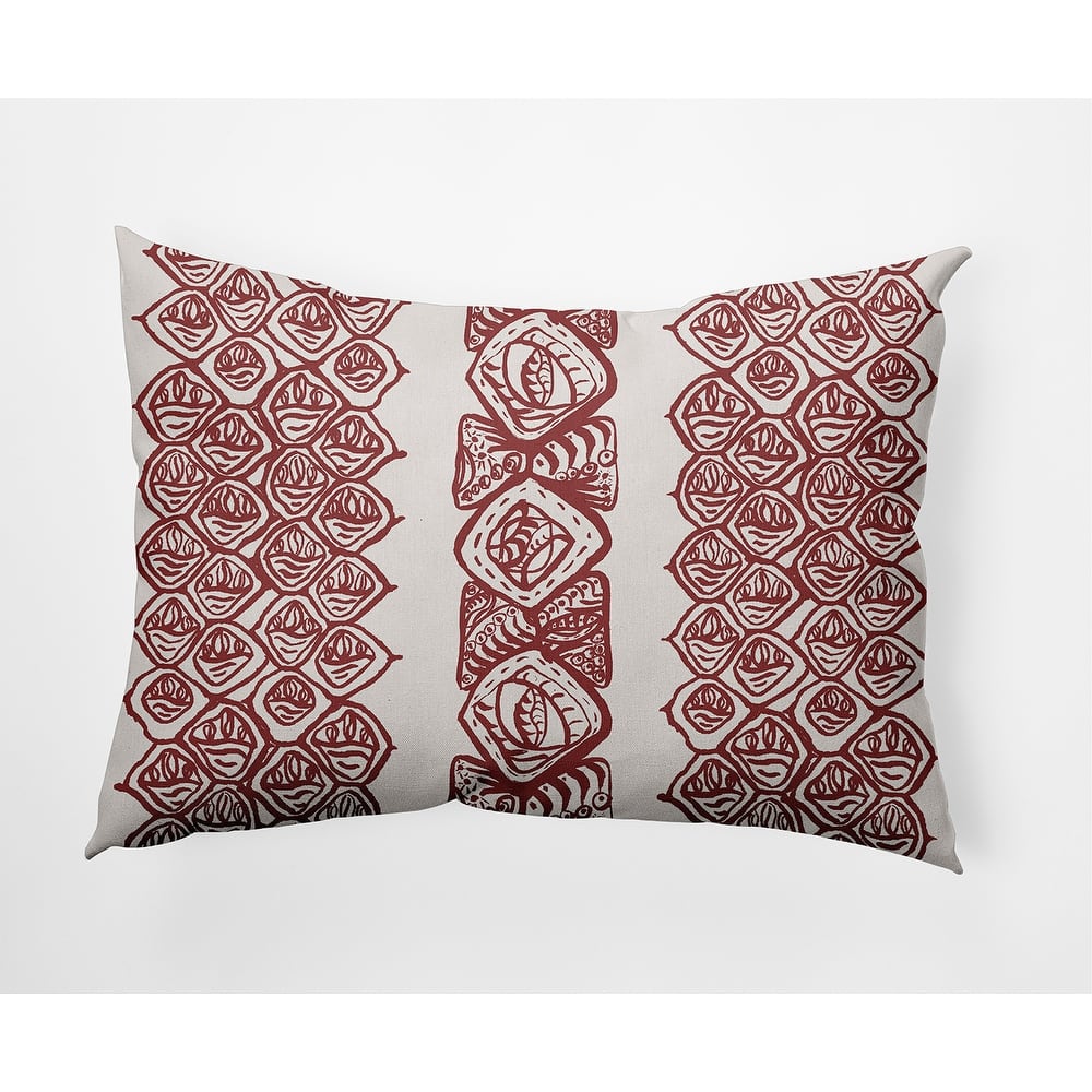 Central Comb Outdoor Pillow