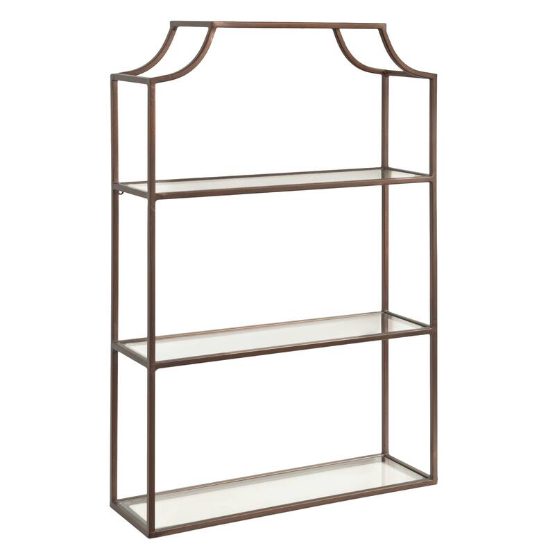 Kate and Laurel Ciel 4-tier Wall Shelf - 21x30 - Bronze