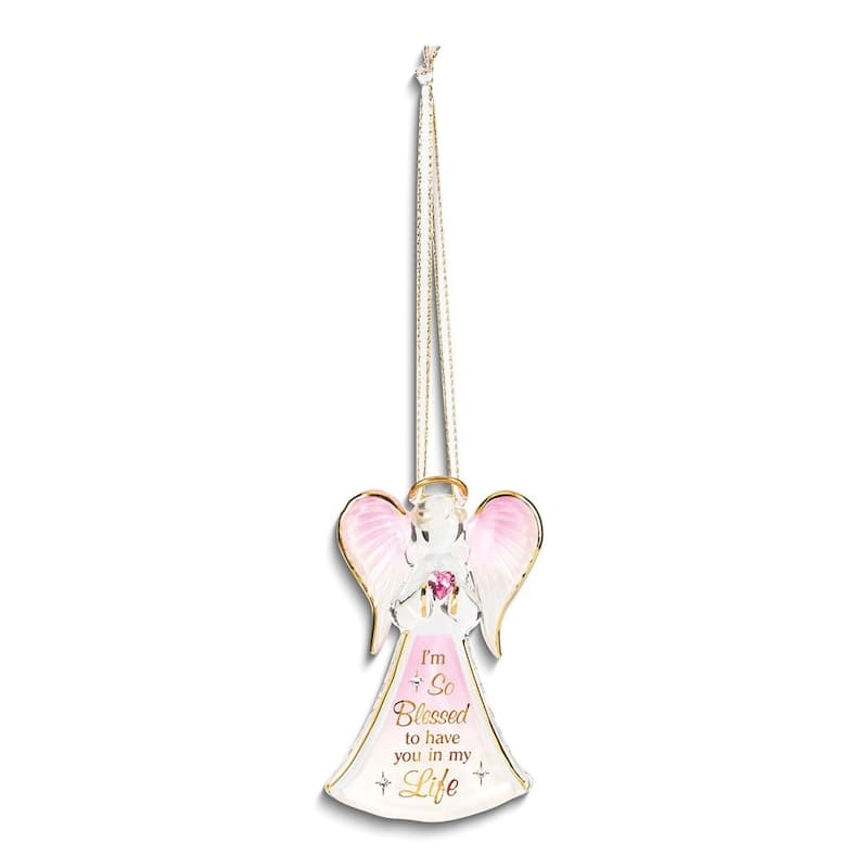 Curata IM So Blessed to Have You in My Life with Red Crystal Heart Ornament