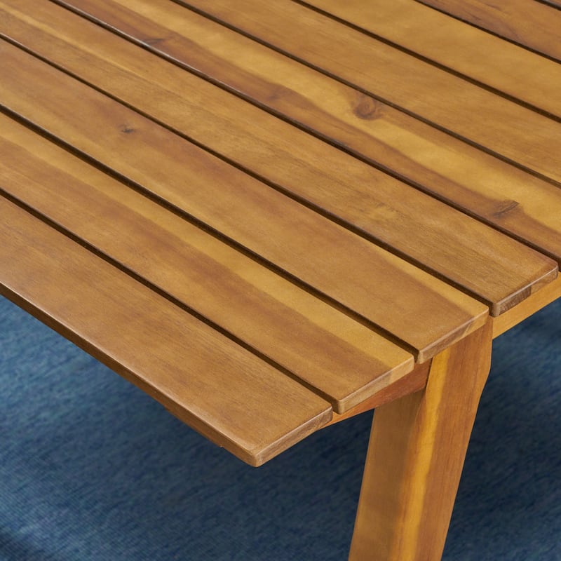 Copperfield Outdoor Acacia Wood 7 Piece Dining Set with Mesh Seats by Christopher Knight Home