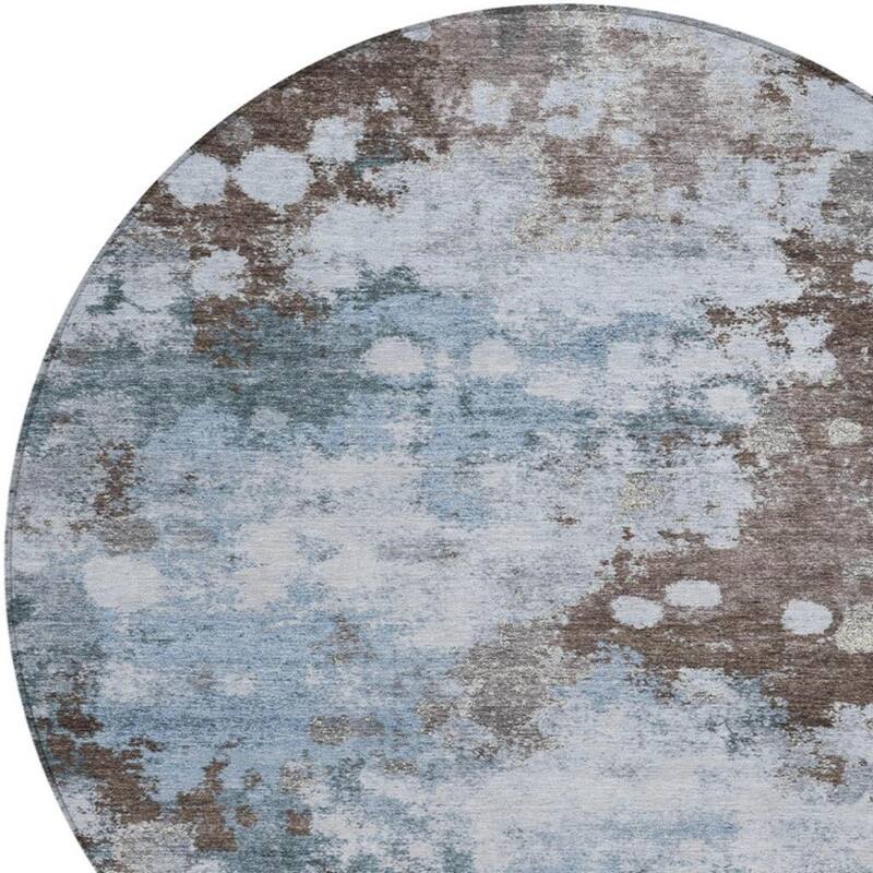 HomeRoots Abstract Transitional Rectangle Outdoor Rug