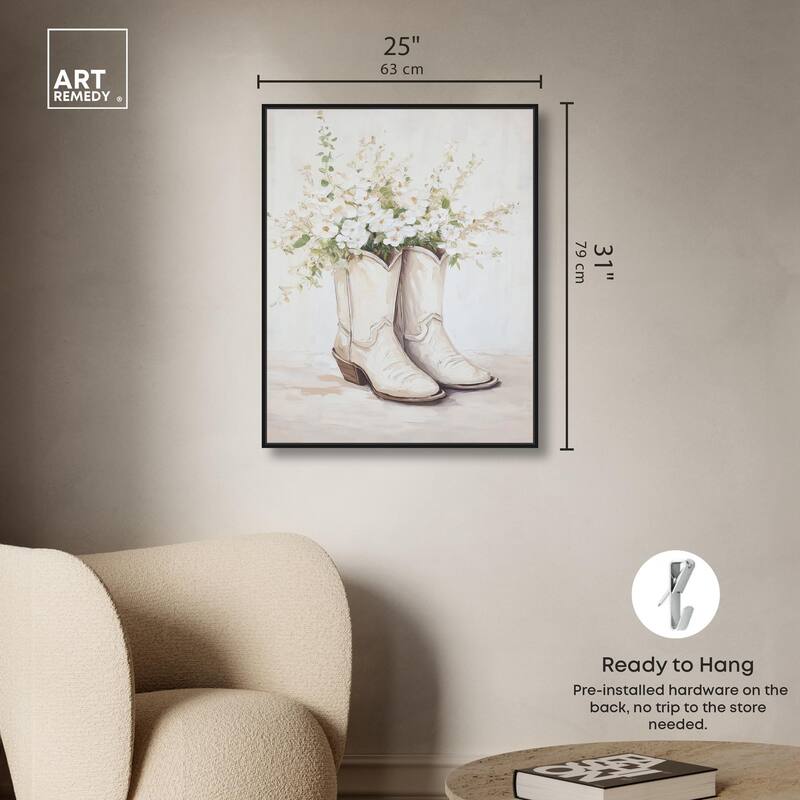Prairie Bloom Boots Canvas by Art Remedy