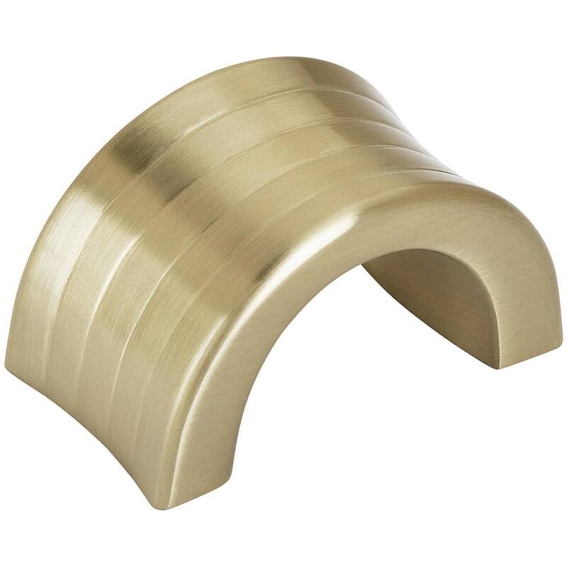 Amerock Concentric 1-1/4 Inch Center to Center Finger Cabinet Pull - Golden Champagne
