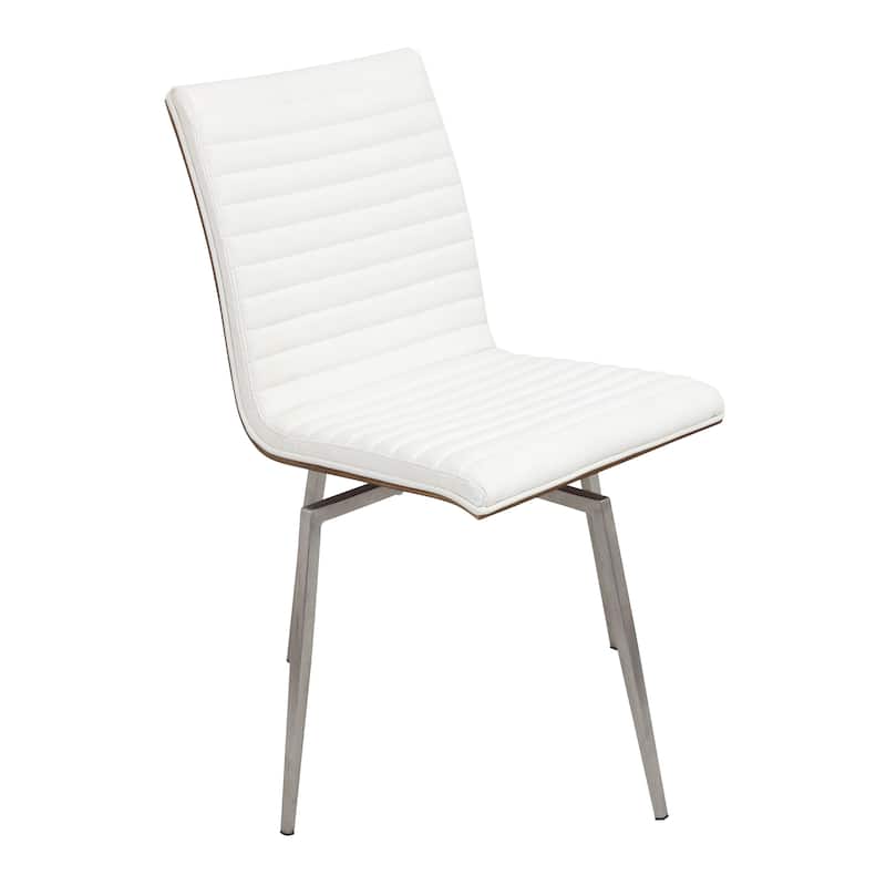 Mason Stainless Steel Wood Swivel Chair (Set of 2)