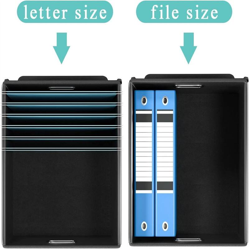 Collapsible File Storage Organizer Box - 14.9"L x 12.7"W x 10.8"H