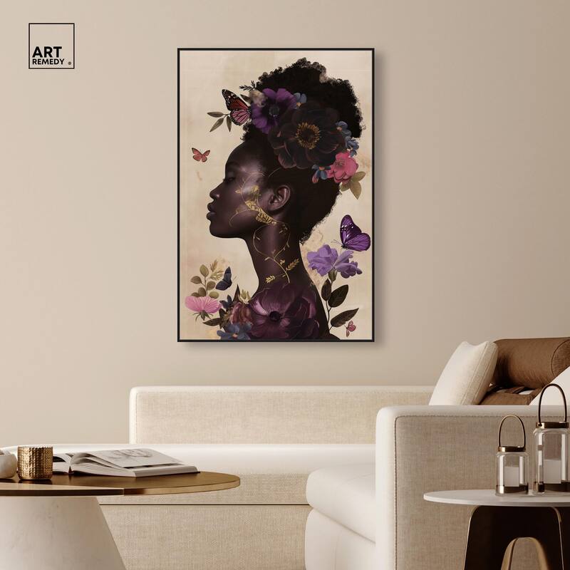 Burgundy Nectar Canvas by Art Remedy