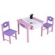 preview thumbnail 7 of 8, Costway Kids Art Table and 2 Chairs Set with Paper Roll Rack & 2
