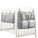 preview thumbnail 1 of 4, Sunveno Mesh Crib Diaper Organizer Grey