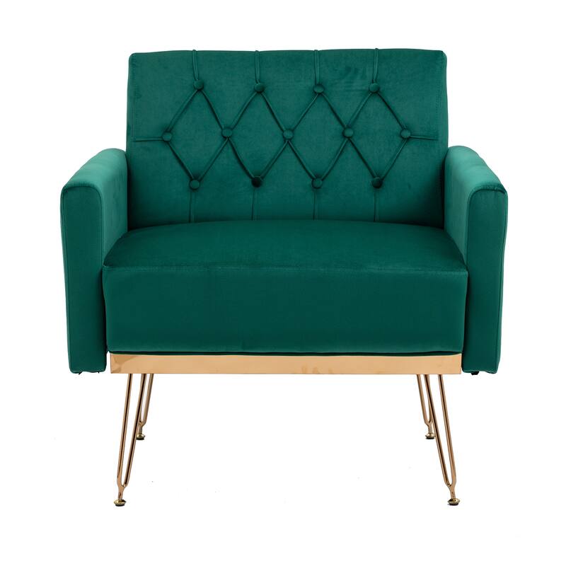 Modern Velvet Single Reading Chairs with Arm Set of 2