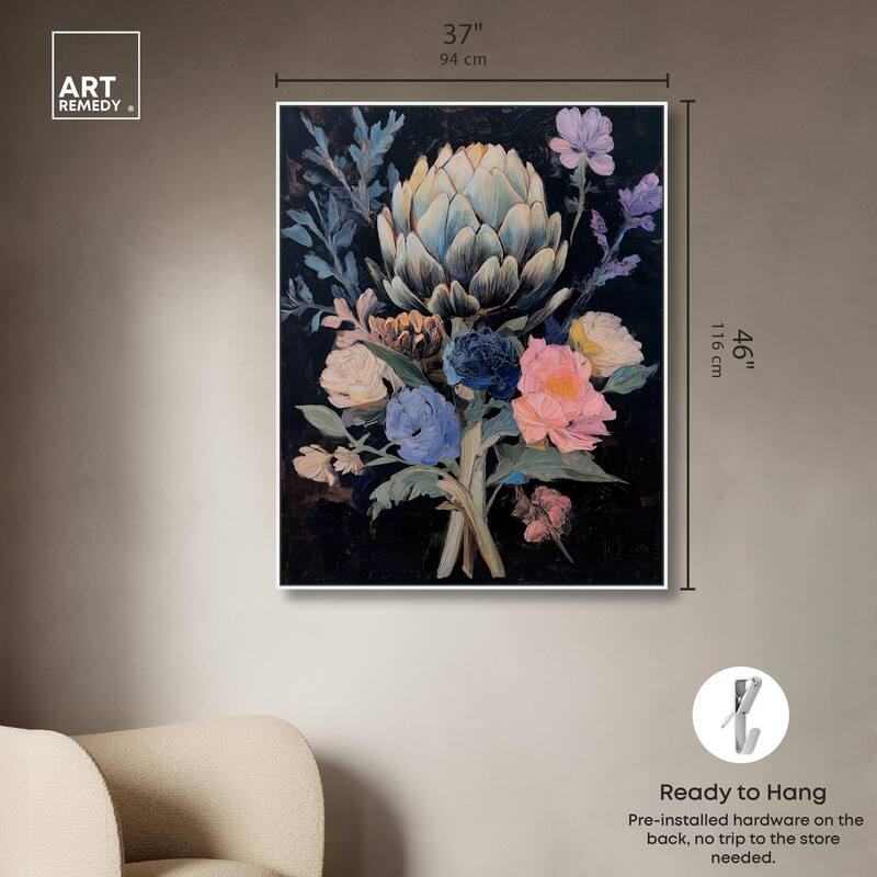 Moody Artichoke I Canvas by Art Remedy