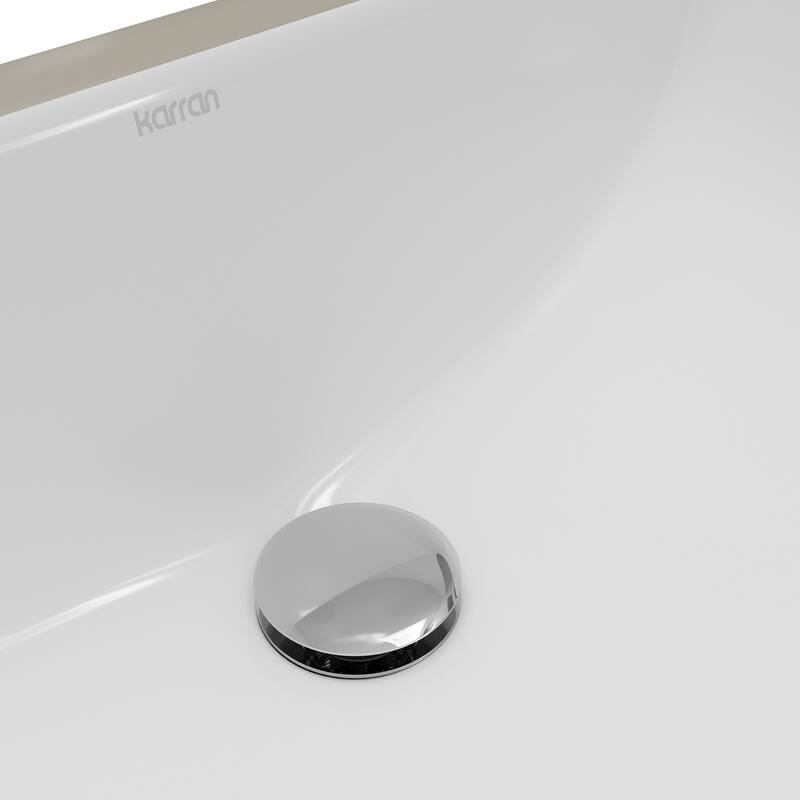 Karran Valera 21" Rectangular Undermount Vitreous China Bathroom Sink in White