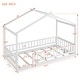preview thumbnail 22 of 62, Wood House Bed Frame with Roof and Fence, for Kids, Teens, Girls, Boys