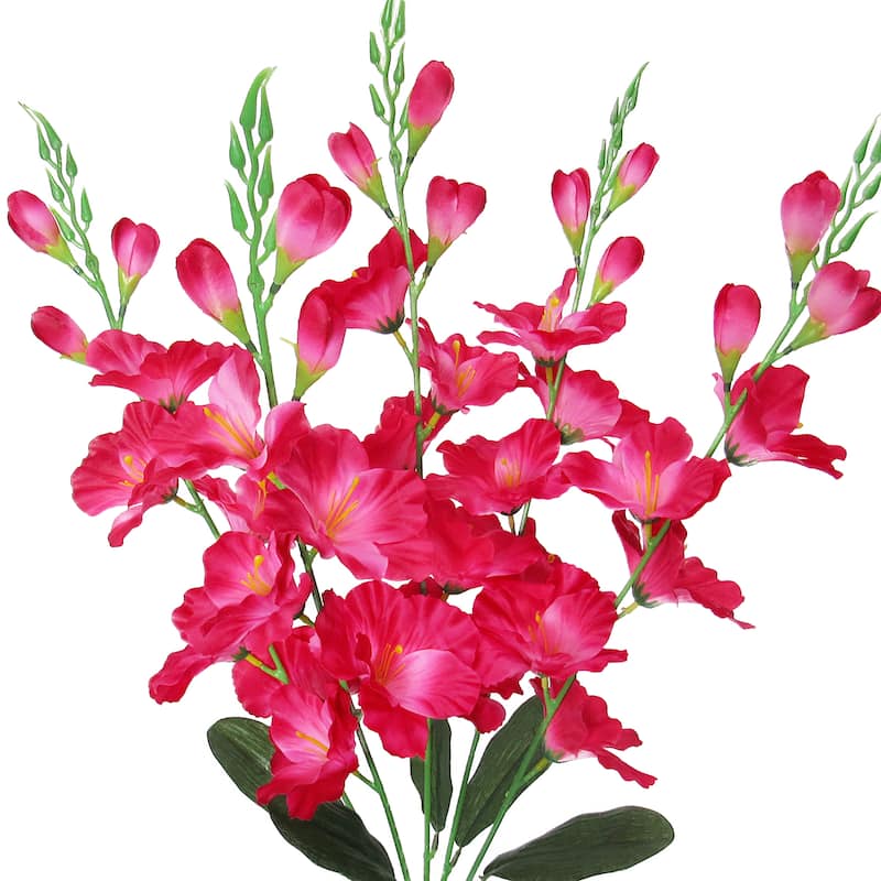 Artificial Gladiolus Flower Stem Bush Bouquet 26in