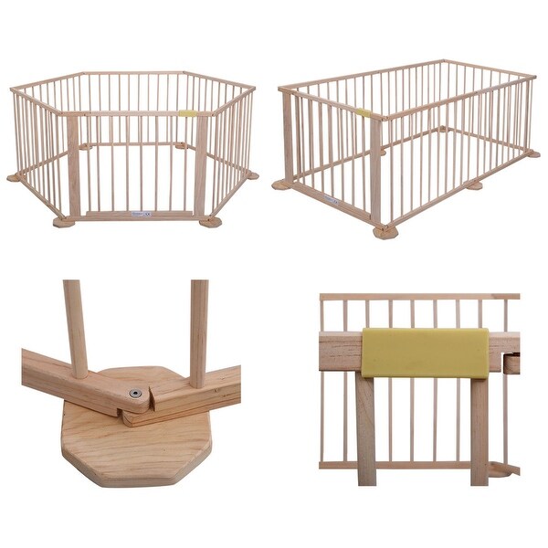 costway baby playpen wooden