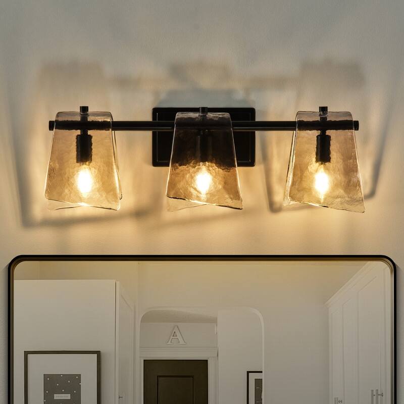 Starsky 3 - Light Modern Dimmable Gray Glass Bathroom Vanity Light