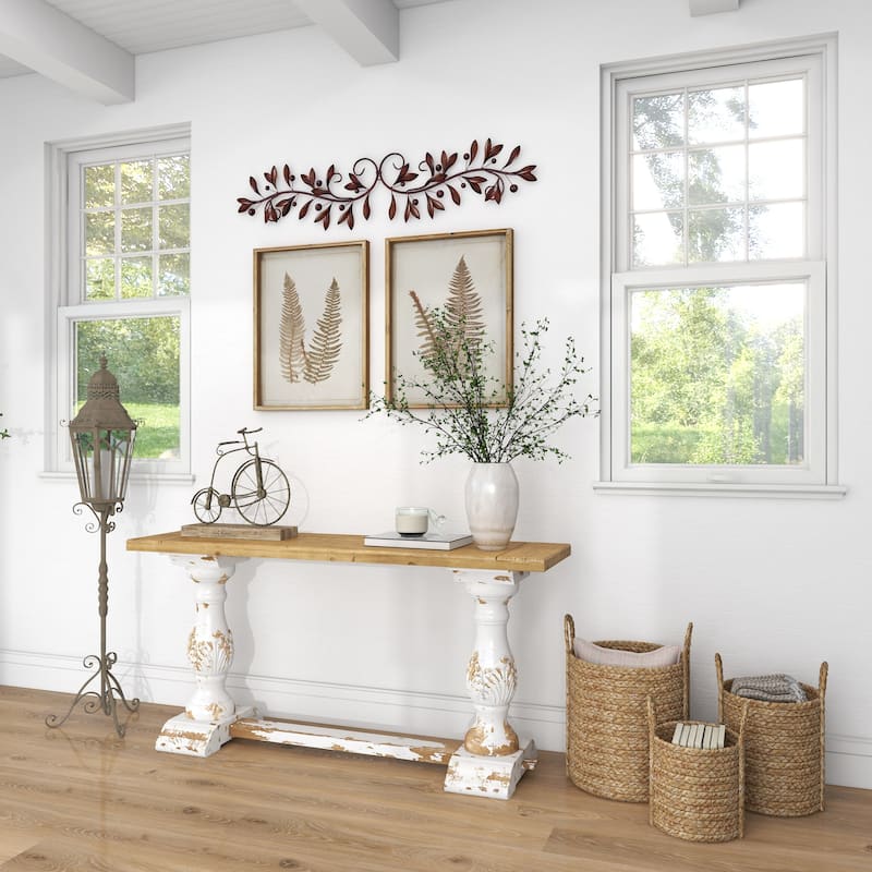 Green Iron Traditional Wall Decor Floral and botanical