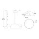 preview thumbnail 6 of 4, Napa 20 Inch 2-in-1 LED Flush Mount Pendant