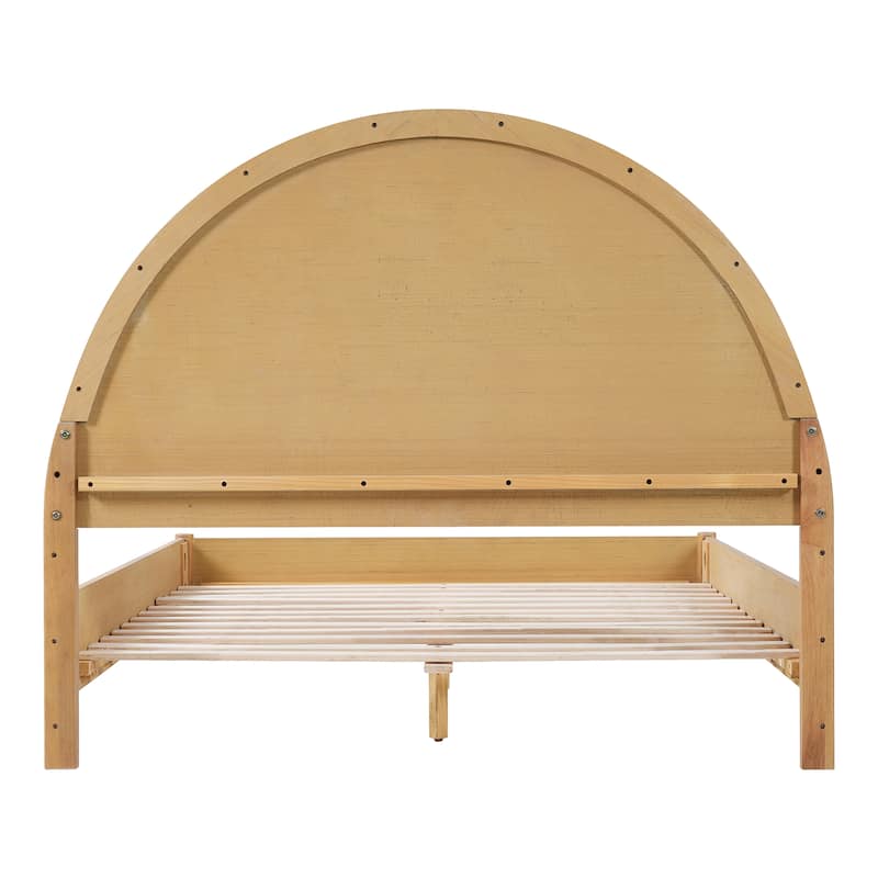 Christopher Knight Home - Modern Mid-Century Wooden Platform Bed with Arched Headboard