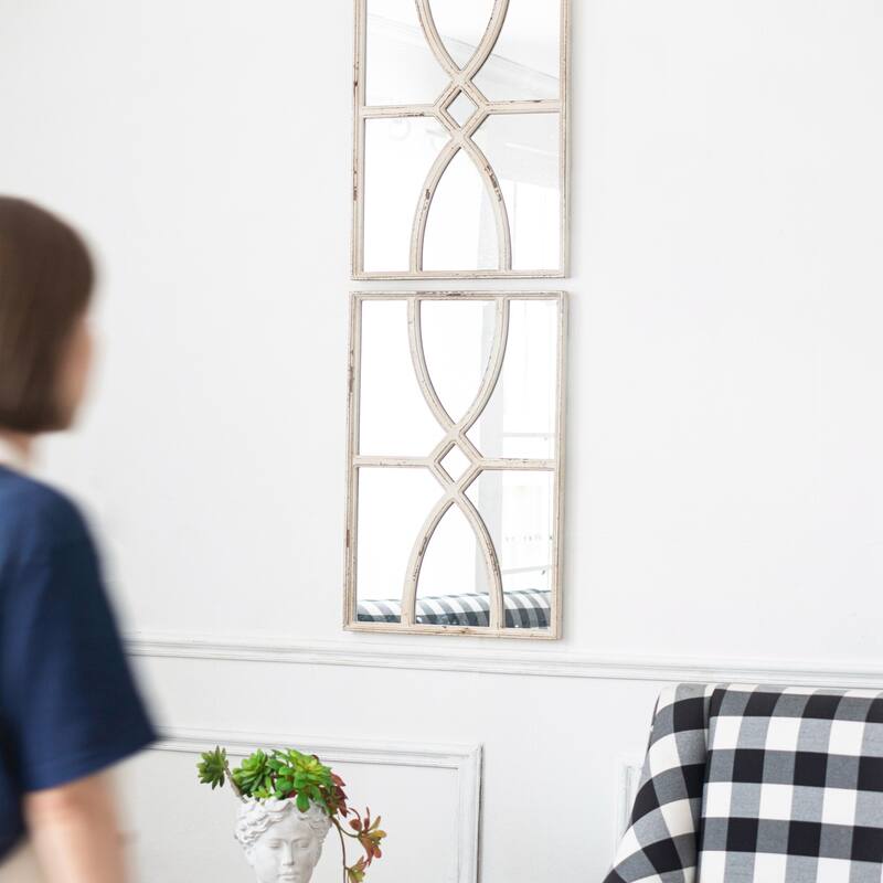 16" x 23" Rectangular Wooden Wall Mirror