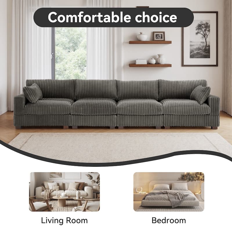 U-shaped Modular Sectional Set Upholstered Sofa Couch