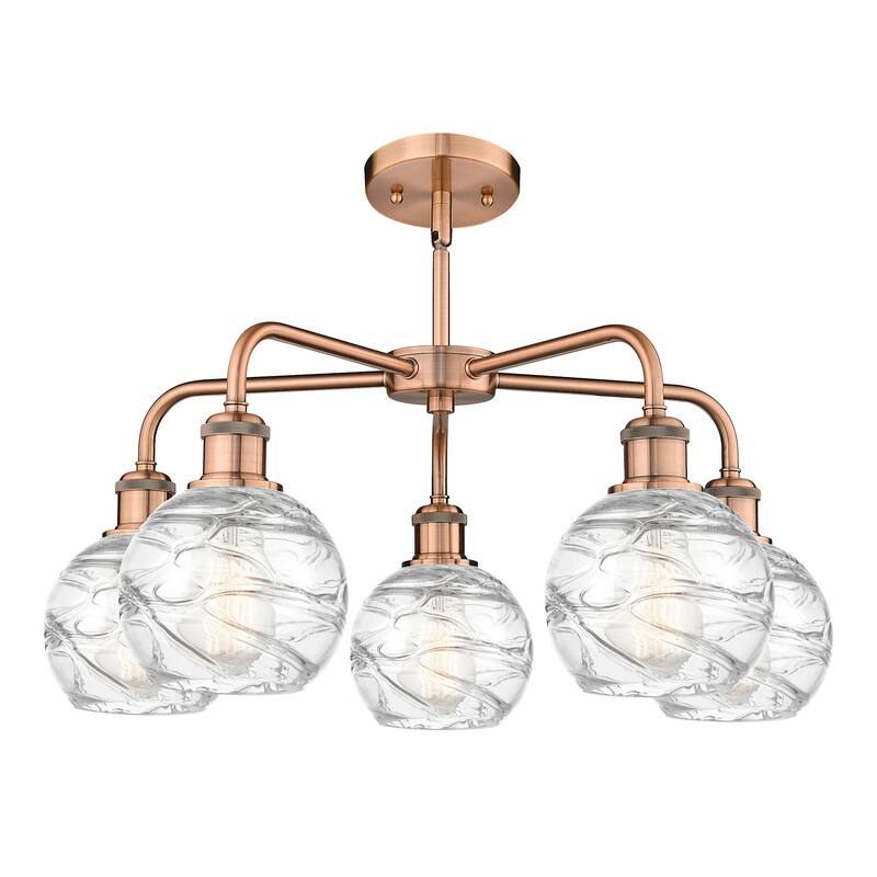 Innovations Lighting 516-5CR-15-24 Athens Deco Swirl Chandelier Athens