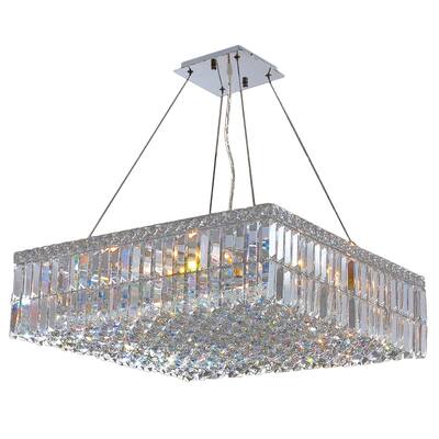 Worldwide W83513C24 12 Light Chandelier Cascade Polished Chrome - One Size