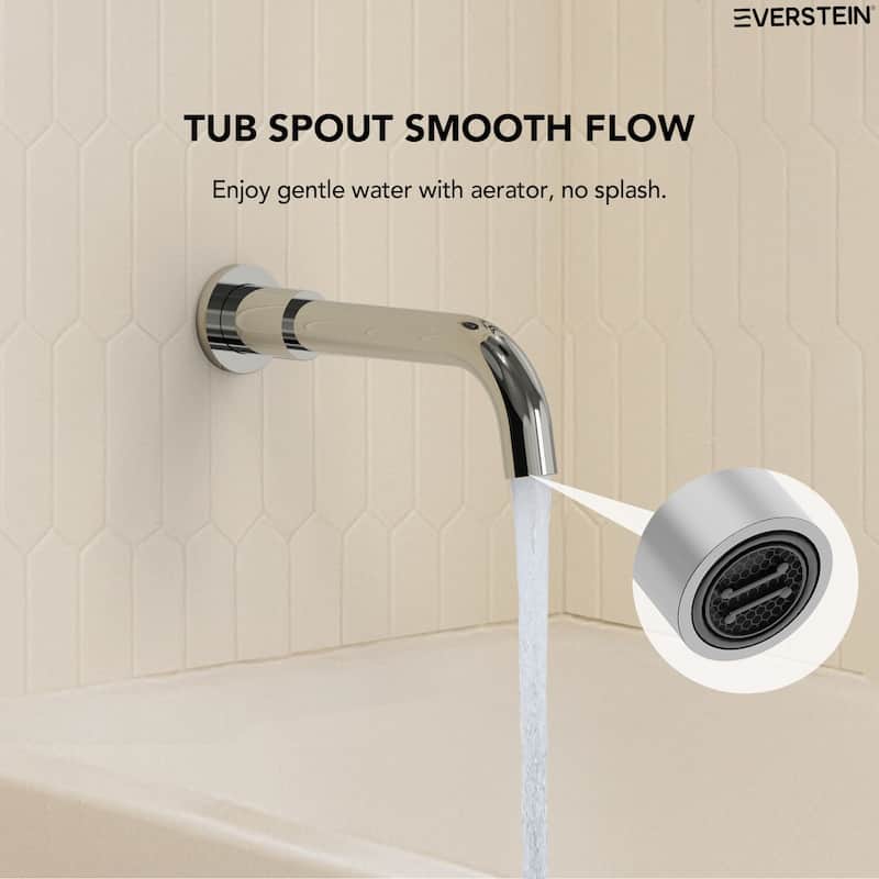 Pressure Balance 3-Functions Shower Head System, 10" Shower Faucet Set with Tub Faucet Spout