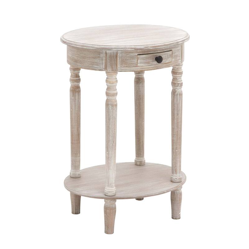 Light Brown Wood Farmhouse Accent Table