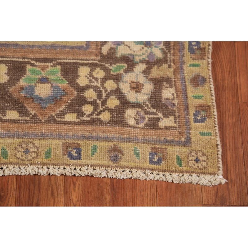 Traditional Tabriz Persian Area Rug Hand-Knotted Floral Wool Carpet - 6'4"x 9'4"